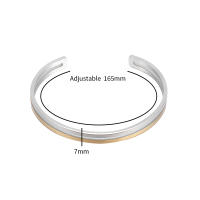 Pulsera De Titanio Doble Capa Brillante Para Hombres Y Mujeres Pulsera De Cuff De Dos Colores Joyería Para Parejas Estilo Clásico - details 10