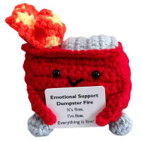 Muñeca De Crochet Con Diseño De Basura Decoración Para Escritorio Regalo De Navidad Accesorio Kawaii Para Amigos Y Familia - details 7
