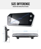 KTYDKP Monitor De Espejo Retrovisor Para Coche De 7 Pulgadas Con Cámara Carplay Android Auto Video HD FM Radio MP5 Jugador Multimedia Con USB TF - details 5