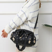 Bolso De Hombro Vintage Yogodlns Para Mujer En Cuero PU Suave Gran Capacidad Bolso De Mano Moda Con Manija De Color Stitching - details 8
