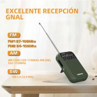 XHDATA D-220 Radio Portátil Retro Vintage FM 1-2/MW (9K/10K) /SW 4 Banderas Sensibilidad Alta DSP Radio Digital D220 Con Altavoz Integrado - details 3