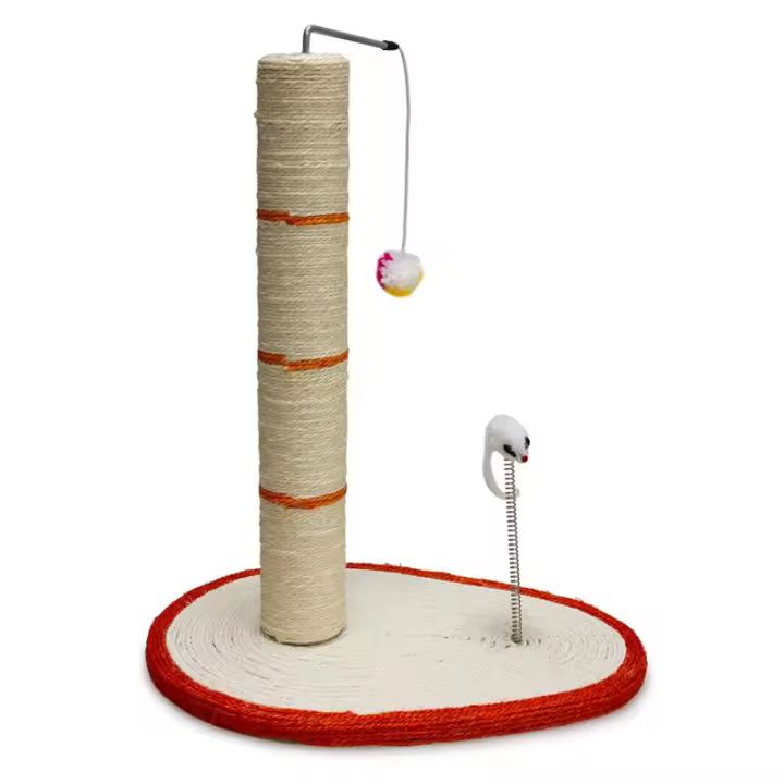 Rascador para gatos poste con rata y bola  30 x 40 x 46 cm Arquivet - 1