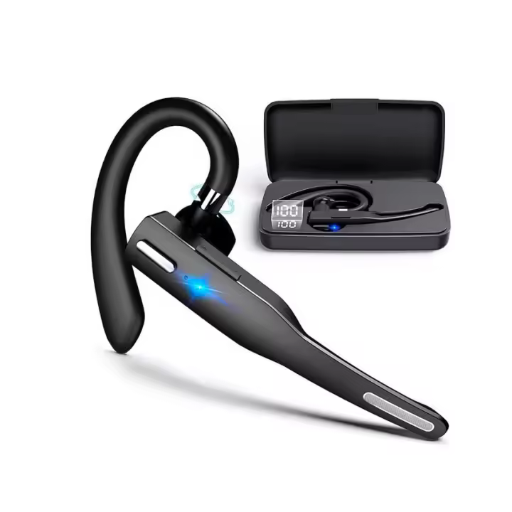 Auricular Inalámbrico with Bluetooth 5,0 + Estuche de Carga de 450 mAh - Auriculares with Manos Libres, Microphone, Tecnología Que pickup Voz Clara, Batería 100 mAh, Weight Muy Ligero - iPhone y Android - 1