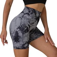 Shorts De Yoga Para Mujer Con Estampado De Tie-Dye High Elasticidad Shorts Deportivos Push up Para Gimnasio Correr Y Fitness Leggings Cortos Sin Costuras De Nylon - details 10