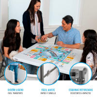 Mesa cuadrada plegable blanco 94x94x74 cm Lifetime - details 2
