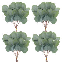 5/10/20Pcs Hojas De Eucalipto Artificiales Ramas Silver Dollar Flores Falsas Para Decoración De Bodas Y Eventos - details 14