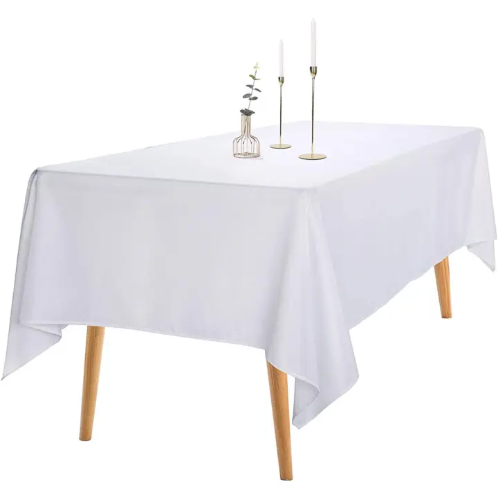 Mantel de Mesa 140x160-140x200 Antimanchas de Poliéster Para Mesa  Rectángulo y Cuadrado,Manteles Liso Lavable - 1