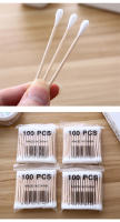 500Pcs/1000pcs Sticks De Maquillaje De Algodón Con Cabeza Doble Y Madera Disponibles Para El Día a Día Uso Individual Para Limpieza De Oídos - details 6