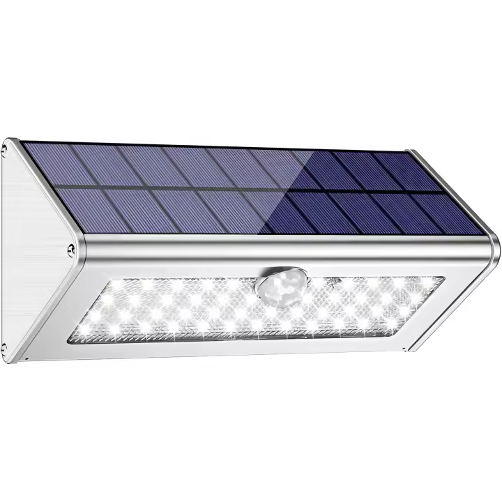 Lámpara solar para exteriores IP65, foco solar inalámbrico impermeable, 4500 mAh, reflector solar para exteriores de 46 LED para jardín - 1
