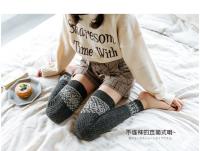 Calentadores De Pierna De Algodón Para Mujer Invierno Gaiter Alto Rodilla Manguito Largo Suave Calcetines De Lana Tejidos Cubierta De Pie Topper - details 3
