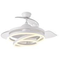 FABRILAMP PREMIUM  Ventilador 72w Dc Kai Blanco 3 Aspas Transp. 6 Vel. 3 Colores 43/58x50/107 C/remoto,memoria Y temp. 6120lm. Incluye mando a distancia y dos tijas de 10 y 25 centímetro Productos originales calidad de confianza - details 2