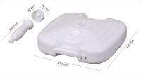 Base de Sombrilla Rellenable con Agua, Color Blanco, 44x44x15 cm, Capacidad de 20L, Ligera y Apta para Verano - details 2