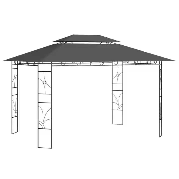 vidaXL Cenador 4x3x2,7 m 160 g/m² Parasol Pérgola Jardín Patio Toldo Color Crema,  Antracita,  Taupé y mas - 1