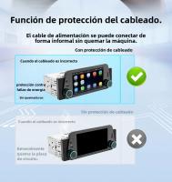 Reproductor Multimedia Para Coche 1Din Pantalla Táctil De 5 Pulgadas Navegación Display Carplay Y Android Auto Soporte De Entrada De Retroceso Universal - details 7