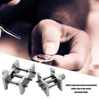 Soporte De Movimiento De Reloj Multifuncional Universal 2pcs Base Fija 2en1 Abrazadera Para Reparación De Relojeros Herramientas De Reparación Para Relojes - details 1