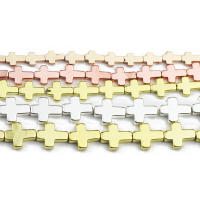 Bolas De Joyería DIY 14 Cross Dorado Con Hematita Natural Para Collar Y Pulsera Accesorios De 4 6 8mm Espaciadores Naturales - details 1