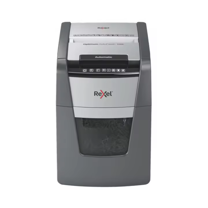 Rexel Optimum AutoFeed+ 100X triturador de papel Corte cruzado 55 dB 22 cm Negro, Gris - 1
