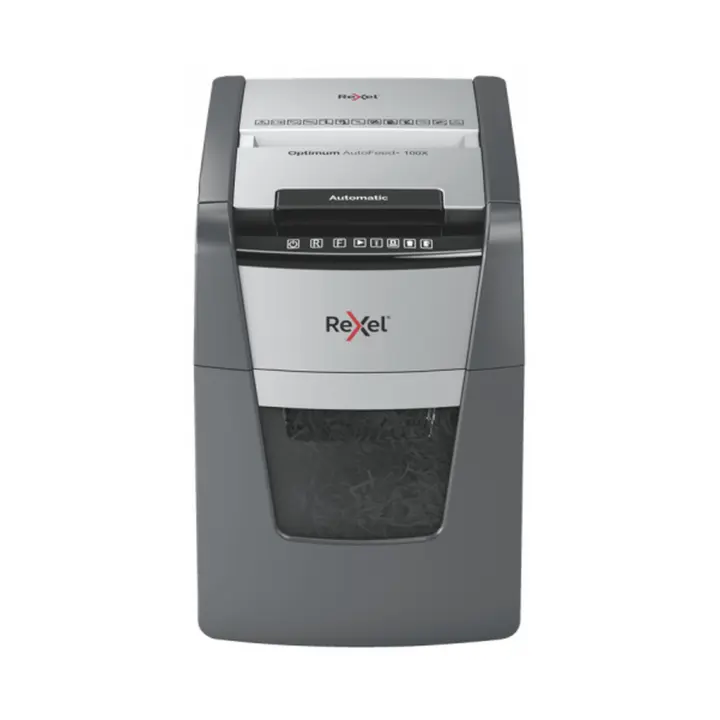 Rexel Optimum AutoFeed+ 100X triturador de papel Corte cruzado 55 dB 22 cm Negro, Gris - 1