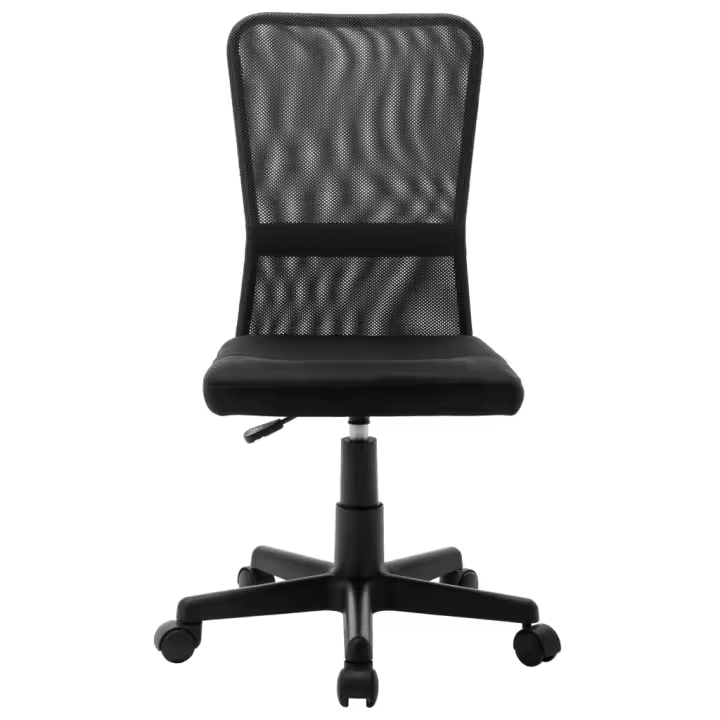 Silla de Oficina de tela de Malla Negra 44x52x100 cm - 1