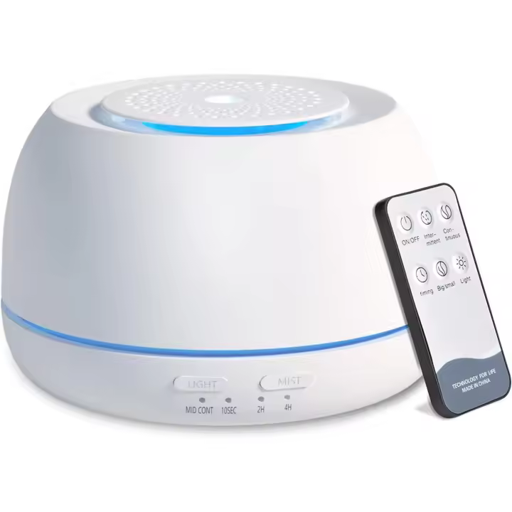 300ml difusor de aceite esencial, TAIGUSAT Aroma difusor humidificador de Niebla de Aire, nebulizador de aroma Eléctrico con 14 Luces de color LED y cable USB C - 1