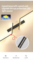 Lámpara De Pared LED Moderna Y Creativa Para Dormitorio Y Sala De Estar Iluminación Minimalista Para Sofa Y TV Incluye Bombillas Montaje En Pared Material Aluminio - details 2