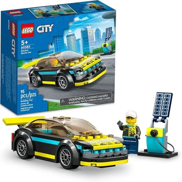 LEGO : City Electric - Coche deportivo eléctrico - Juguete para niños y niñas - Minifigura de conductor de carreras -  Regalo Original - Edad recomendada mayores de 5 años - 1