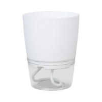 Maceta Hidroponía Automática Transparente Doble Capa De Plástico Y Resina Para Plantas De Oficina Auto Riega - details 3