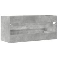 vidaXL Armario para lavabo contrachapada gris hormigón 100x38,5x45 cm - details 3