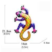Adornos De Parede De Geckos De Hierro Arte Metalico Pequeño Lurdo Esculturas De Exterior Para Jardin Hogar Decoración Animal - details 3