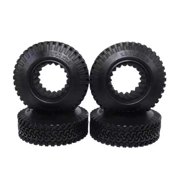 Ruedas Beadlock de 4 piezas RC 1:10, 1,9 pulgadas, goma, 98mm, para coche, camión, Axial SCX10 - 1