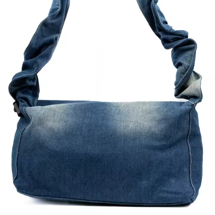 DUNNE BRAND YAN SHUANG Bolso Ajustable “Denim” - Azul, Algodón, Diseño Original, Regalo Especial - 1