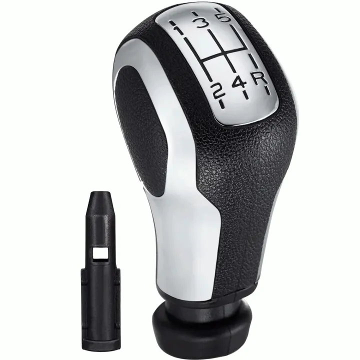 AUTOZOCO Pomo de 5 cambios de marcha para coche, compatible con Peugeot 106 107 205 206 207 301 306 307 308 406 407 408 508 605 806 807 2008 3008 5008 y Citroen C2 C3 C4 C5 Picasso Saxo Xsara Elysee - 1