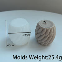 Molde De Velas De Silicona 3D Rotativo Con Gotas De Lluvia Para Artesanía Y Candles Aromáticos Molde De Hueso De Plata Para Resina Y Jabón - details 2