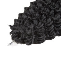 Cabello Sintético Enredado Largo 34 Pulgadas Natural Ombre Rojo Rubio Marrón Extensiones De Cabello Tejido Crochet Textura Rizada Y Enredada Suave Para Negras - details 3
