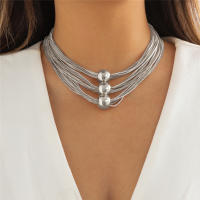 Collar Gótico De Gran Bola Pendente Ingemark Para Mujeres Y Hombres Punk Chunky Cadenas De Clavícula Grunge Joyería Steampunk - details 5