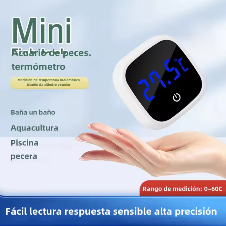 Termómetro Para Acuario Digital LCD Autoadhesivo Mostrador Grande Rango De Temperatura 0-60°C Mini Termómetro Para Tanque De Peces - 1