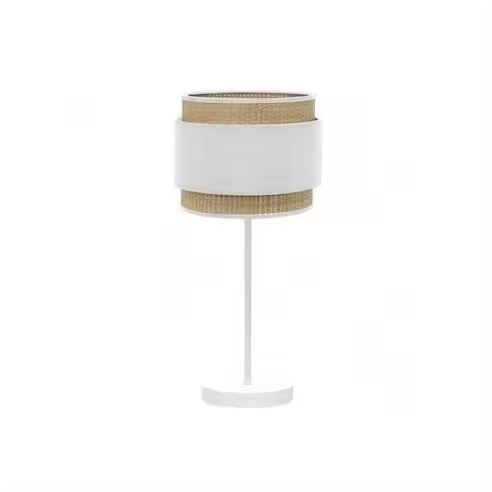 FABRILAMP Lámpara de Mesa Sobremesa Alto Kandy 1xe27 Natural/blanco 67x30x30 Cm - Diseño Moderno - 1
