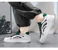 Zapatos De Hombre Primavera Verano Algodón Transpirable Casual Plataforma Bajo Blanco Moda 2024 Zapatillas De Cuero Artificial Talla Verdadera - details 20