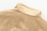 Chaqueta Casual Para Mujer ZBZA Marrón Vintage Con Pochetes Y Cuello En V Simple Breasted De Manga Larga Outerwear Slim Para Primavera Y Otoño - details 32