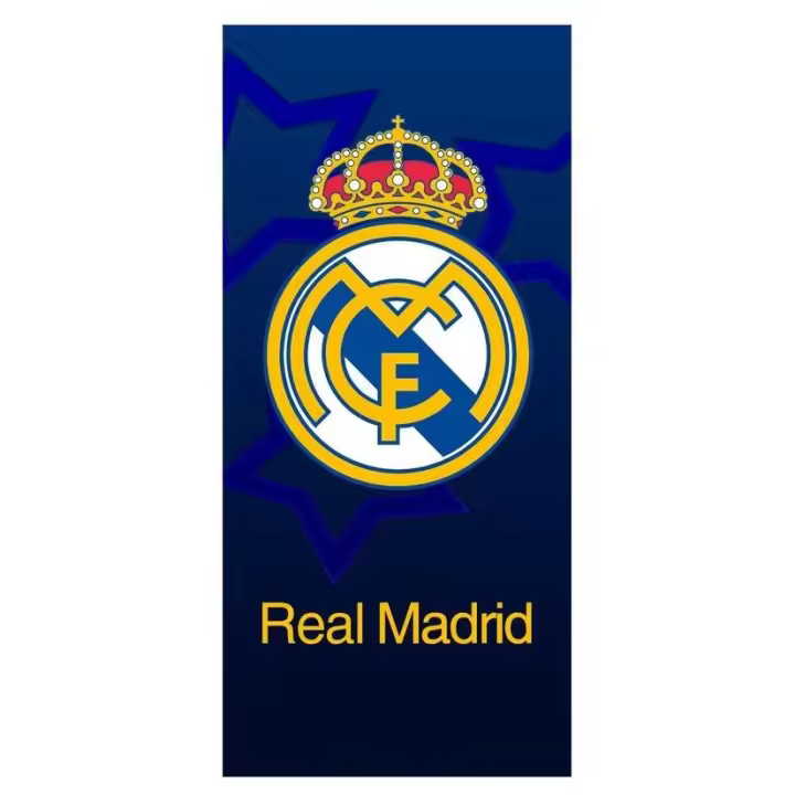 Toalla Playa 100% Algodón Real Madrid Producto Oficial - Medida 75x150 cm - 1
