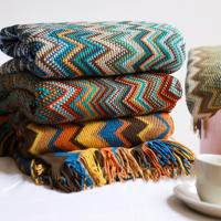 Manta Boho Azteca Baja Estilo Geométrico Tapiz Colgante Para Sofa Cubierta Slipcover Decorativa De Poliéster/Celulosa Manta Portátil Para Adultos - details 3