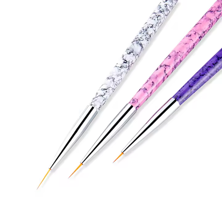 3PCS Herramienta De Dibujo Para Uñas Con Pincel De Arte Línea 3D DIY Acrílico UV Gel Para Mujer Manicura Pintura - 1