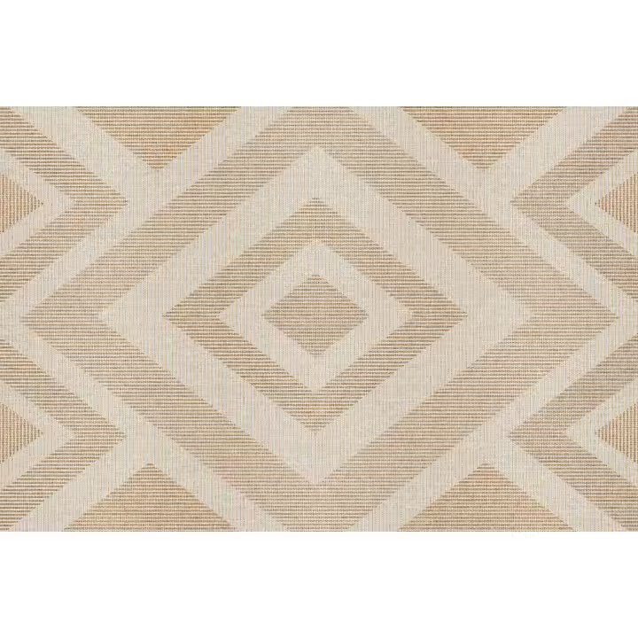 VINILIKO, Alfombra de vinilo Rhombus bicolor sepia, estilo textura impresa - 1