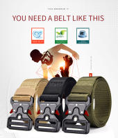 Cinturón Táctico Para Hombres Con Hebilla De Metal Para Caza Y Actividades Al Aire Libre Múltiples Funciones De Sobrevivencia Del Ejército Y Marines Correa De Lona Y Nylon - details 1