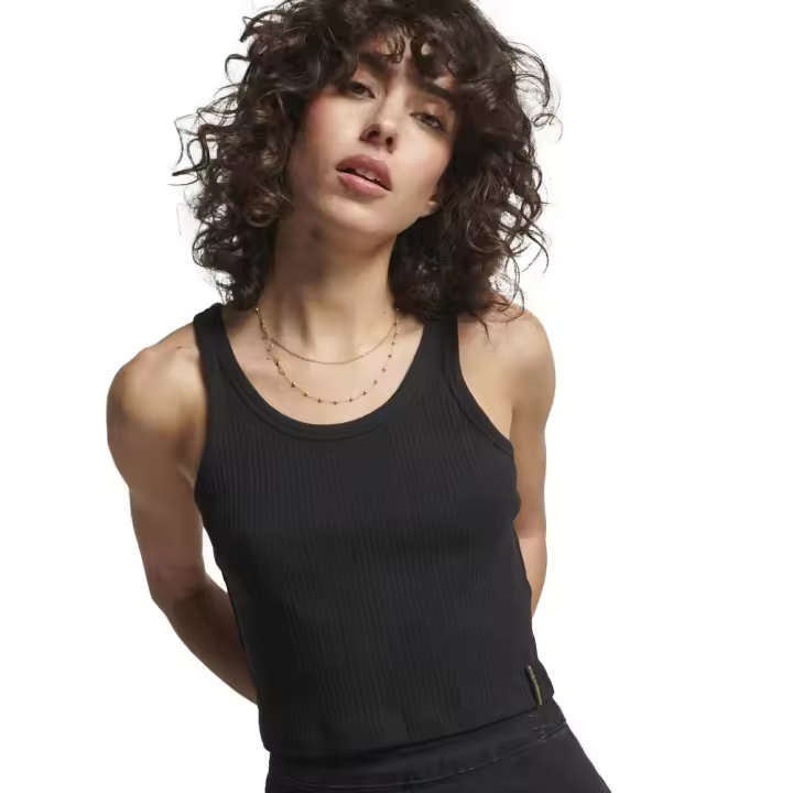 Superdry Chaleco Vintage Crop Ribbed Negro - 1