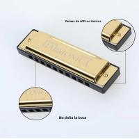 Harmonica Profesional Para Principiantes Con 10 Agujeros Y 20 Tonos En Color C Con Estuche Ideal Para Amantes De La Música Regalo De Navidad - details 3