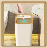 Basurero Slim De 10/12L Para Cocina Baño Y Dormitorio Cubierta Nordic Impermeable Con Tapa De Un Toque Gran Capacidad Ecológico - details 8