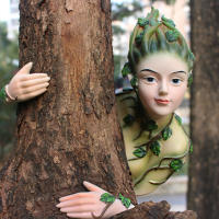 Set De Ornamentos De Enano En Resina Para Jardín Demonio De Árbol Creativo Regalo Decoración De Exterior Tamaño 15cm - details 6