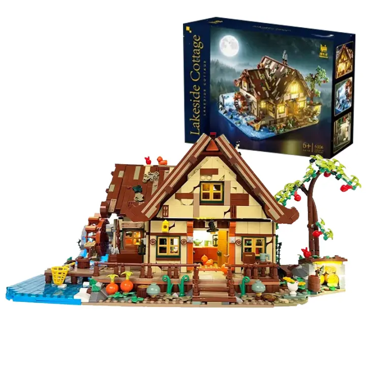 Conjunto De Bloques De Construcción De Cabaña En El Lago 2567PCS Con Luz MOC Juguete Creativo Regalo Para Adultos Y Niños Material De Plástico ABS - 1