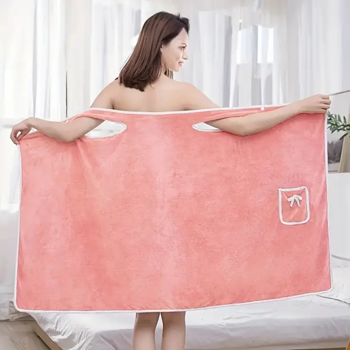 Toalla De Baño Para Mujer Y Niñas Toalla De Playa Y Spa Rápida Secado Ropa De Baño Paja Microfibra Absorbente Máquina Lavable - 1